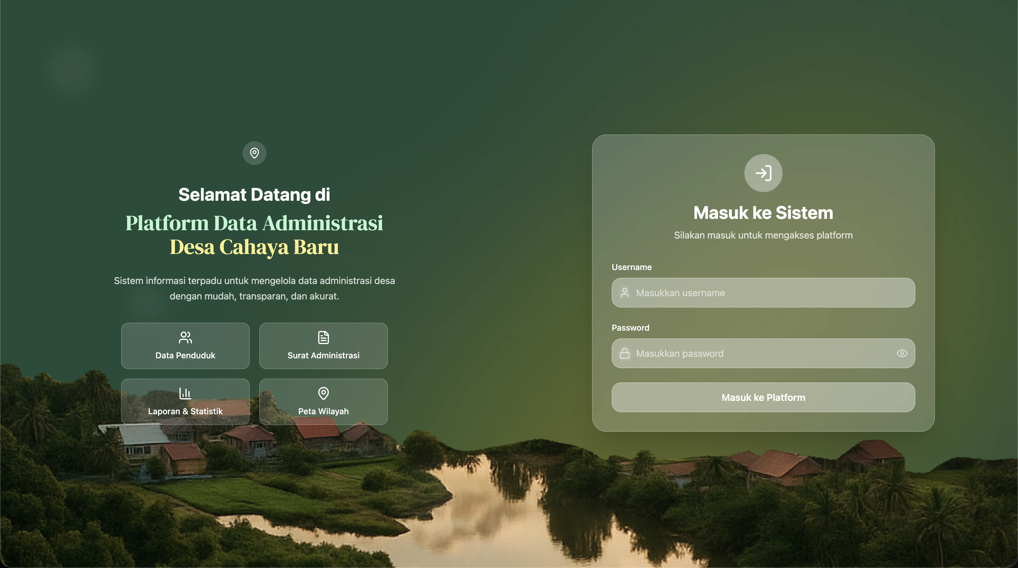 Login — authenticated access to the admin dashboard.