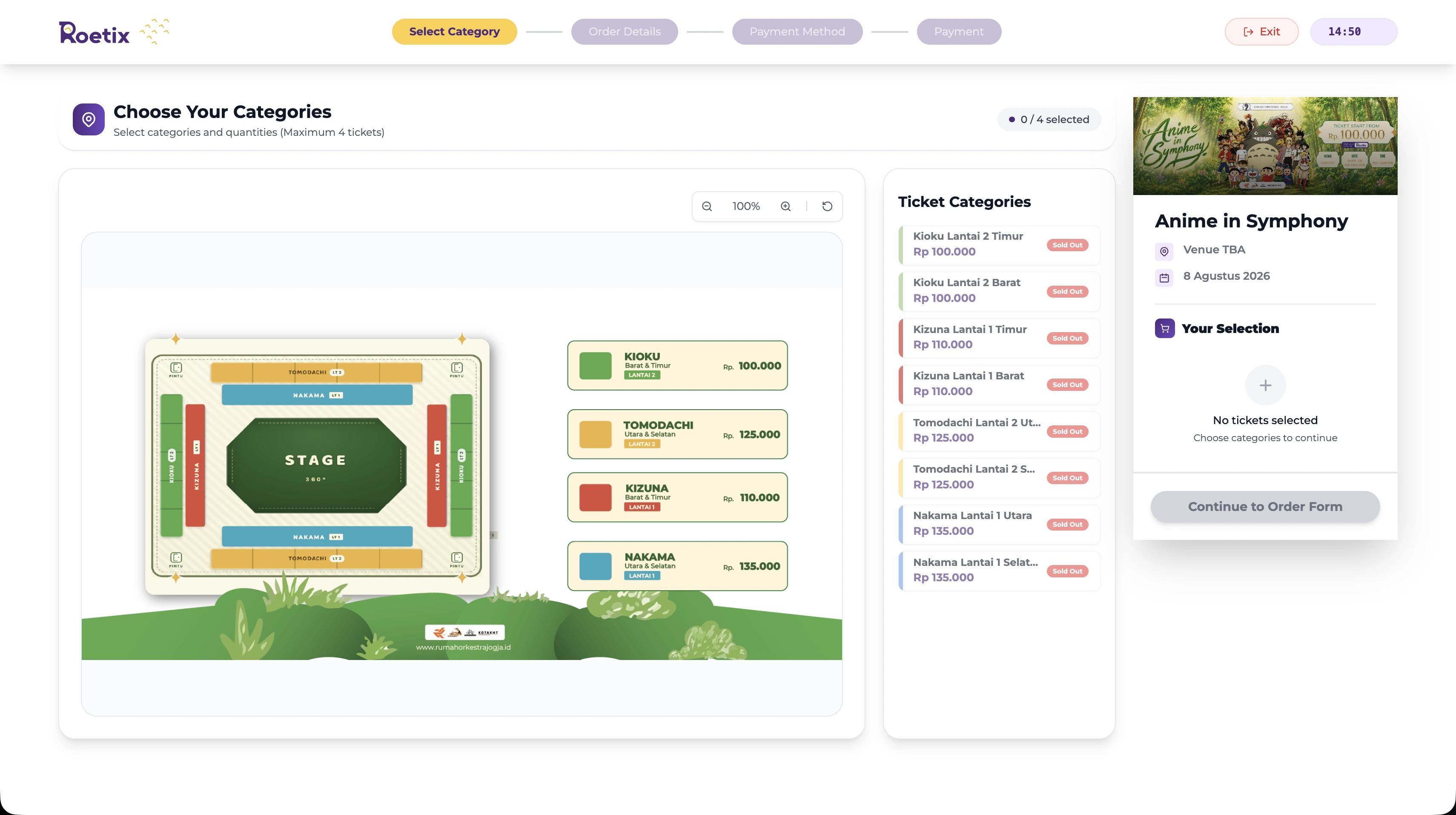 Interactive seat map renderer supporting seated, black-seat, and festival configurations — fully customizable per event organizer, handling 2,000+ seats with optimized rendering.