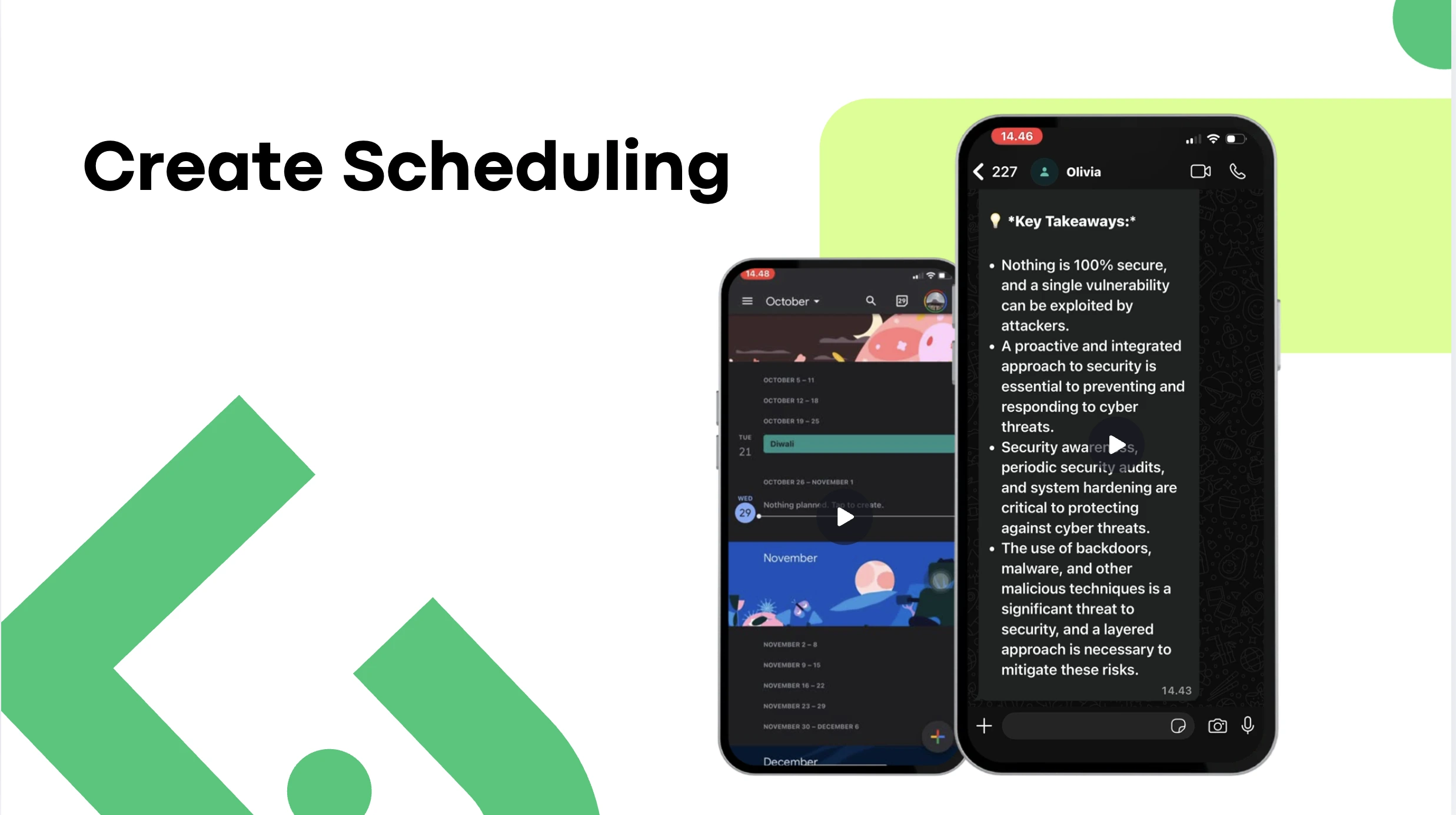 Calendar management — natural-language event creation and querying via Google Calendar API integration.